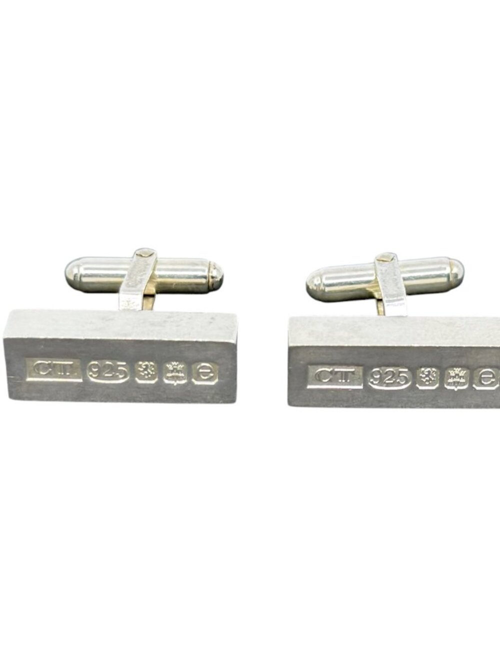 Charles Tyrwhitt sterling silver ingot cufflinks - GM1270 - Picture 2 of 5